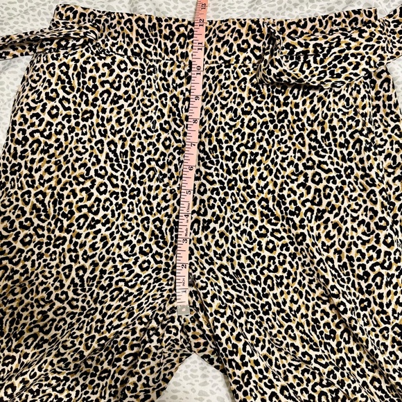 J.Crew Silk Leopard Print Wide Leg Trouser Pants Size 2 - Picture 12 of 13
